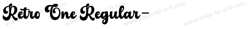 Retro One Regular字体转换